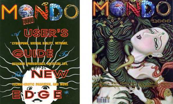 A couple of editions of Mondo 200 show the  edginess of the VR culture back then