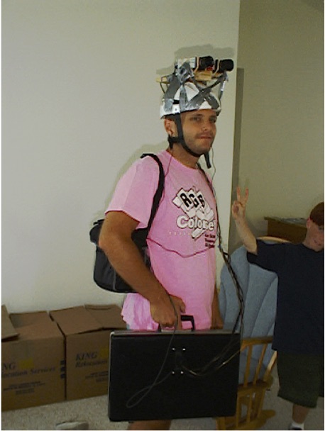 NextVR co-founder Dave Cole in the 90s with one of the first VR telepresence rigs