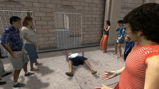 A scene from "Hunger Los Angeles," the first ever VR documentary