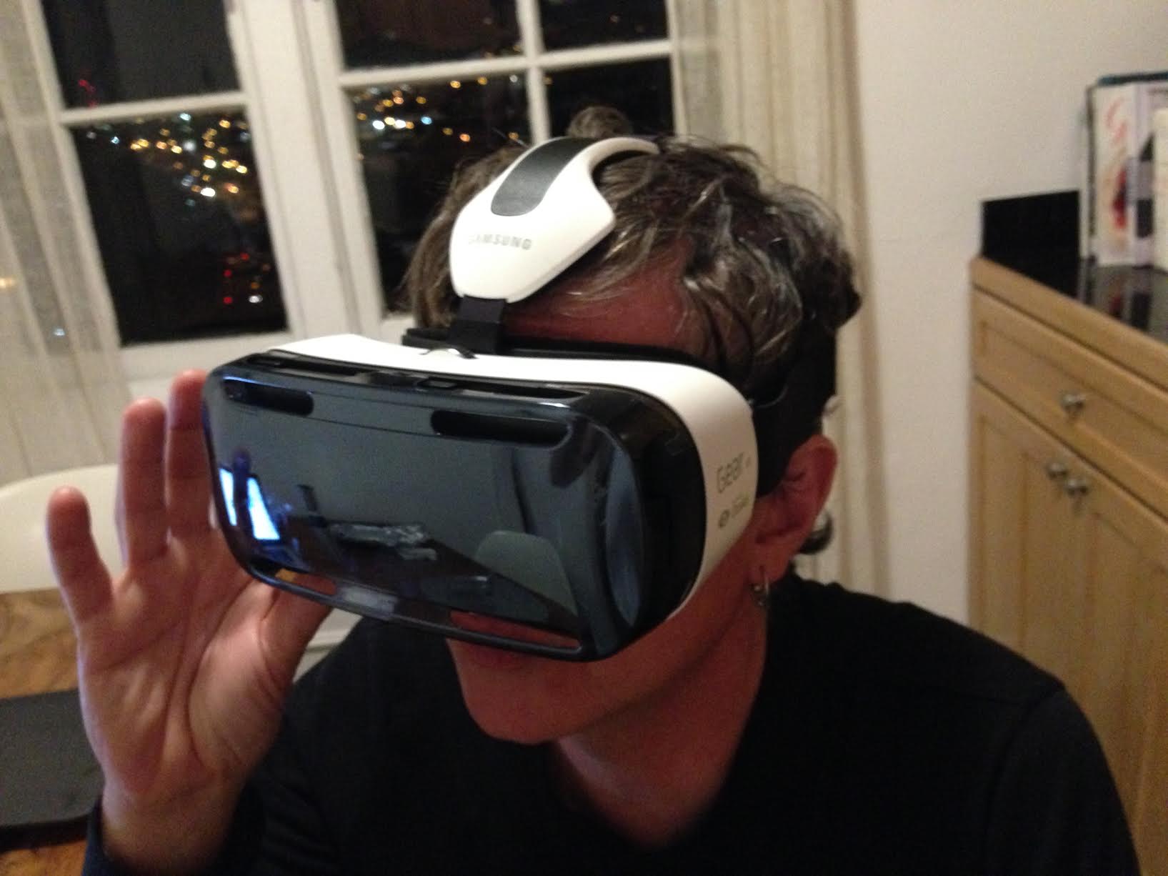 Tony Parisi wearing a Gear VR - source