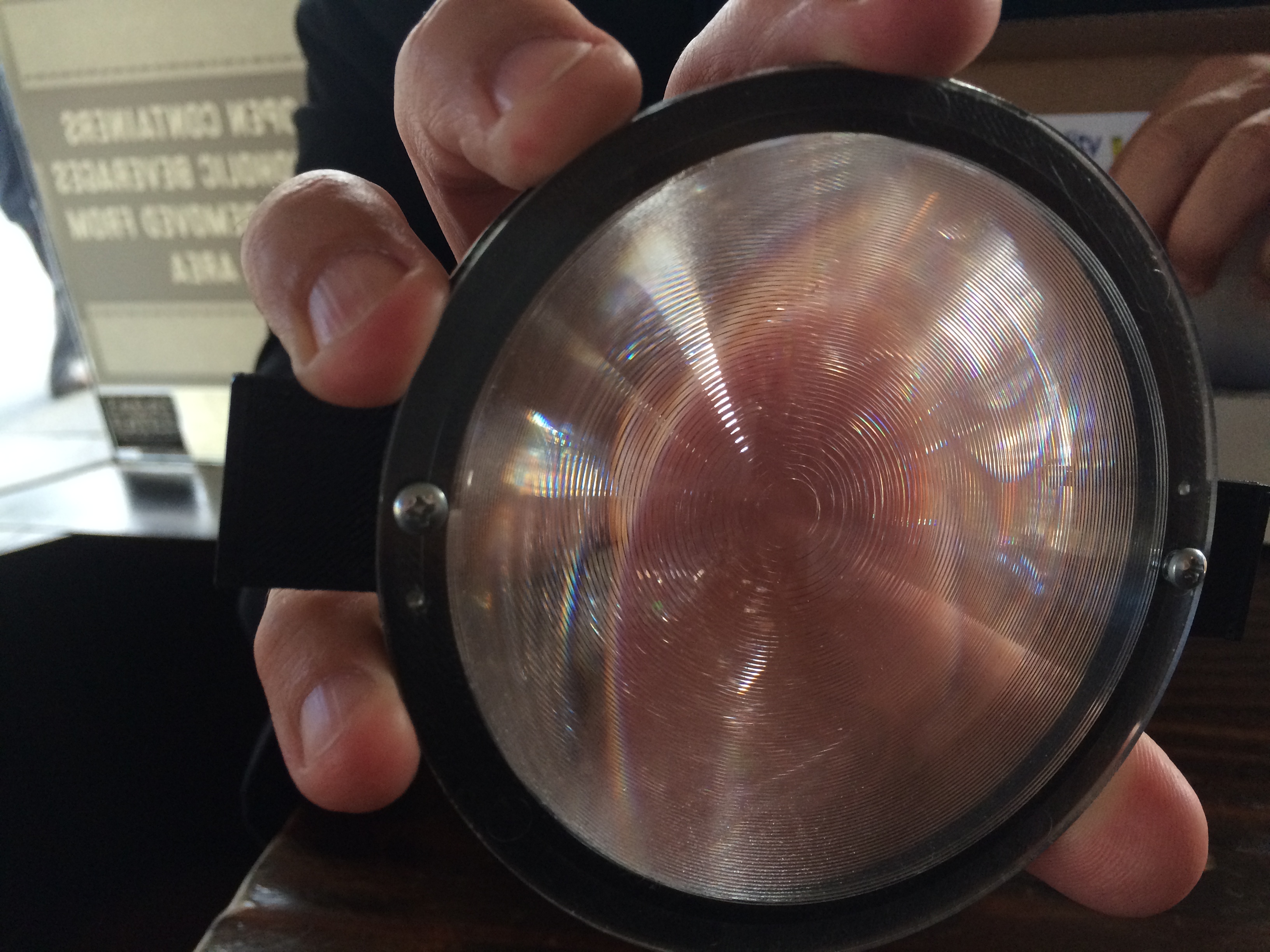 Another view of the 180-degree lens 