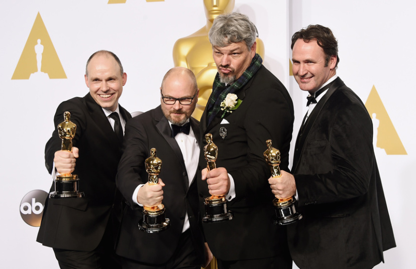 Ian Hunter (second from the right) with the New Deal Studio team at the Academy Awards this year. (Image Source: Prime Focus World)