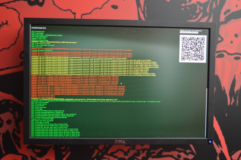 The loading screen as the system boots up
