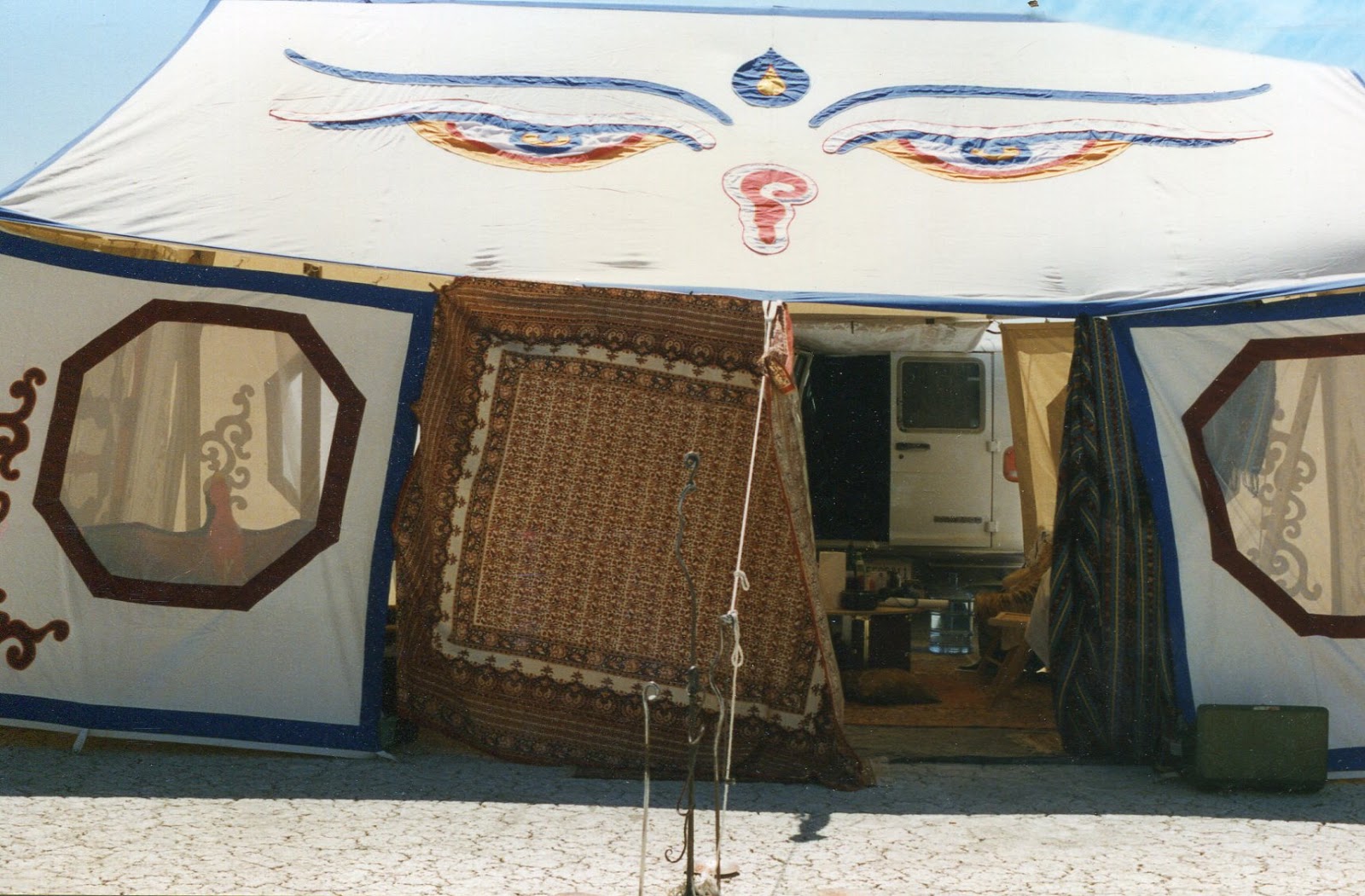 The Tibetan Tent from “Tent Tom” - previously used by the Beastie Boys on tour [courtesy of Mike Roberts]