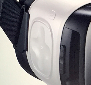 The redesigned pad on the side of the Gear VR that will soon be replacing the Innovator Edition. 
