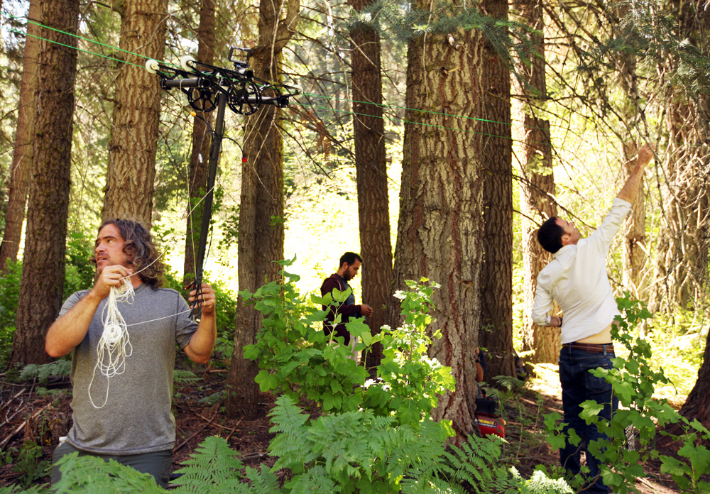 Setting up a dolly tracking shot for "Gone". In VR you can move the camera and not make someone sick if you set the scene right and have a constant speed.