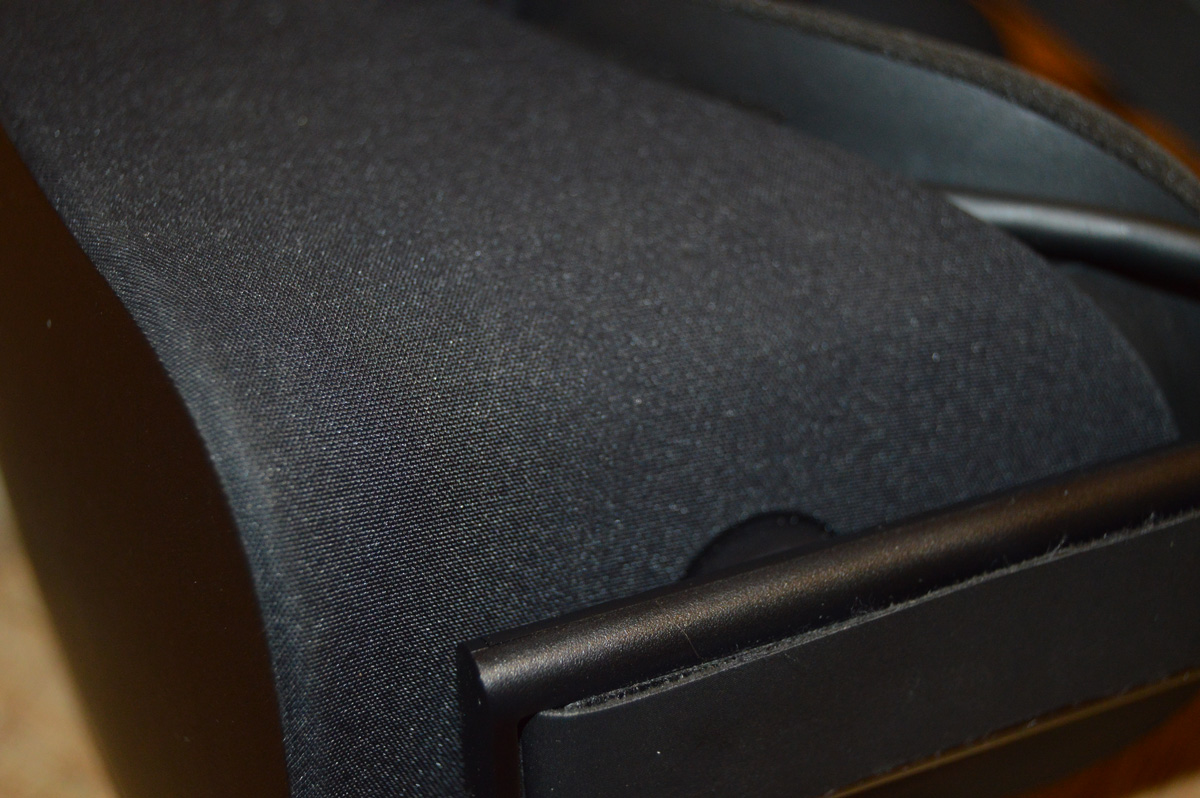 The cloth exterior covering the Rift.