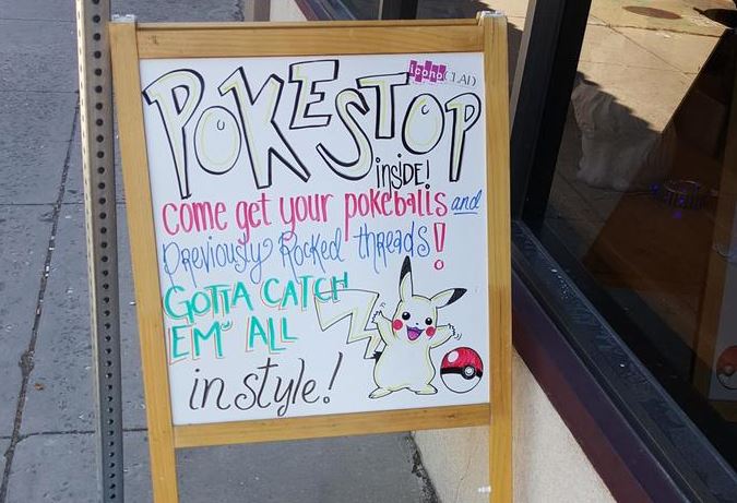 pokemon clothing store sign