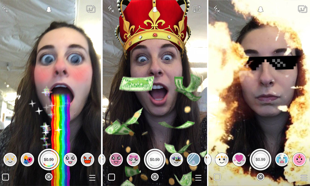 Snapchat's Lenses are a primitive form of AR
