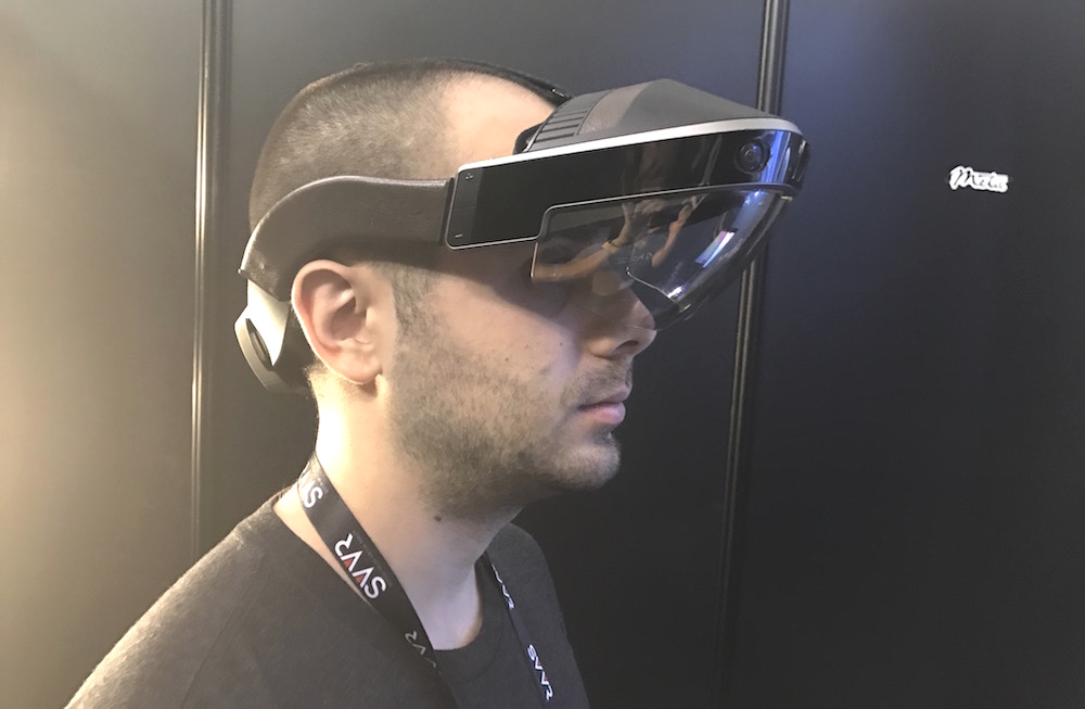 The Meta 2 AR headset is a larger take on AR with a similar screen-reflection system to the Dreamworld Glass. 