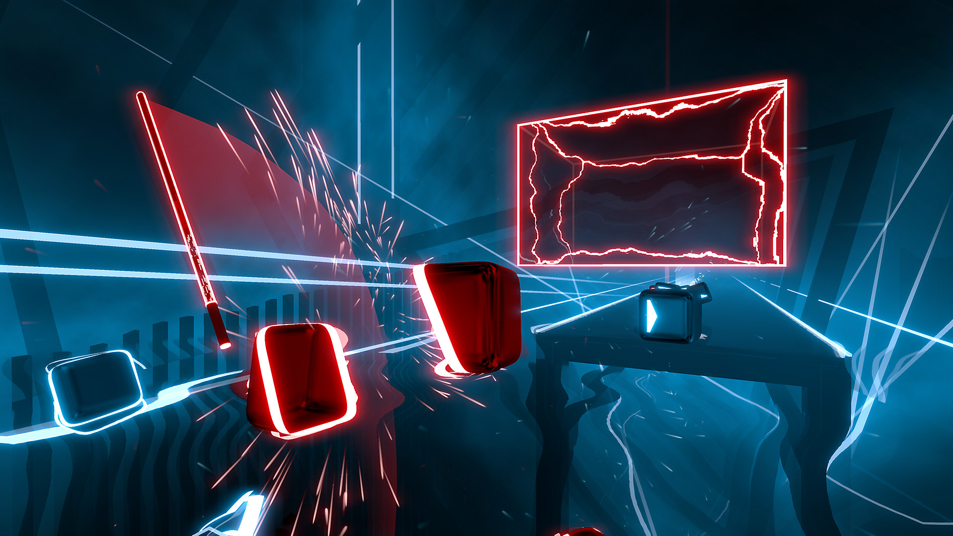 beat saber red slice