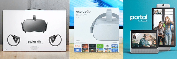 Facebook consumer products Oculus Rift Go Portal