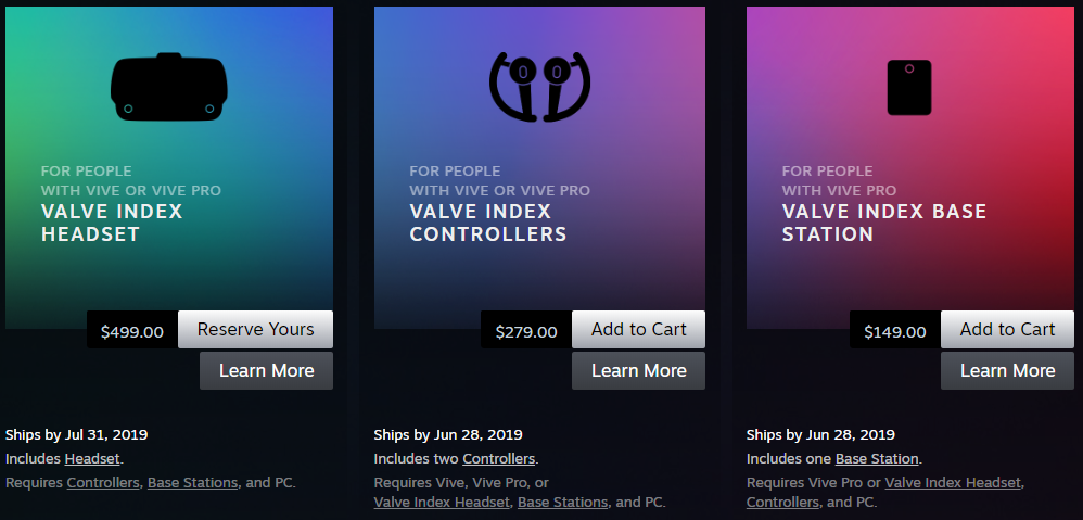 You may recall that Valve has its own virtual reality headset, the Valve Index,