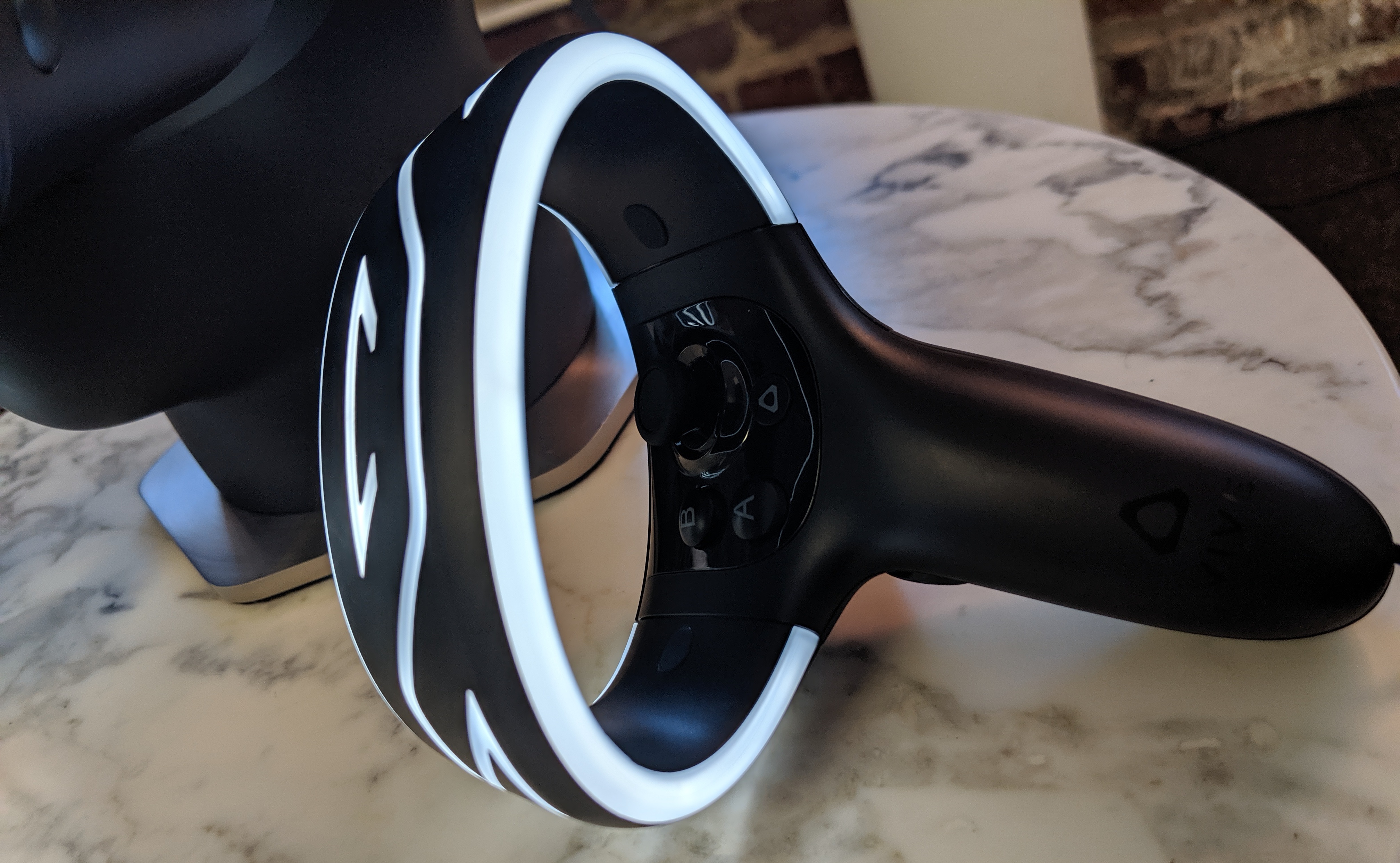 htc vive cosmos controller close up side view