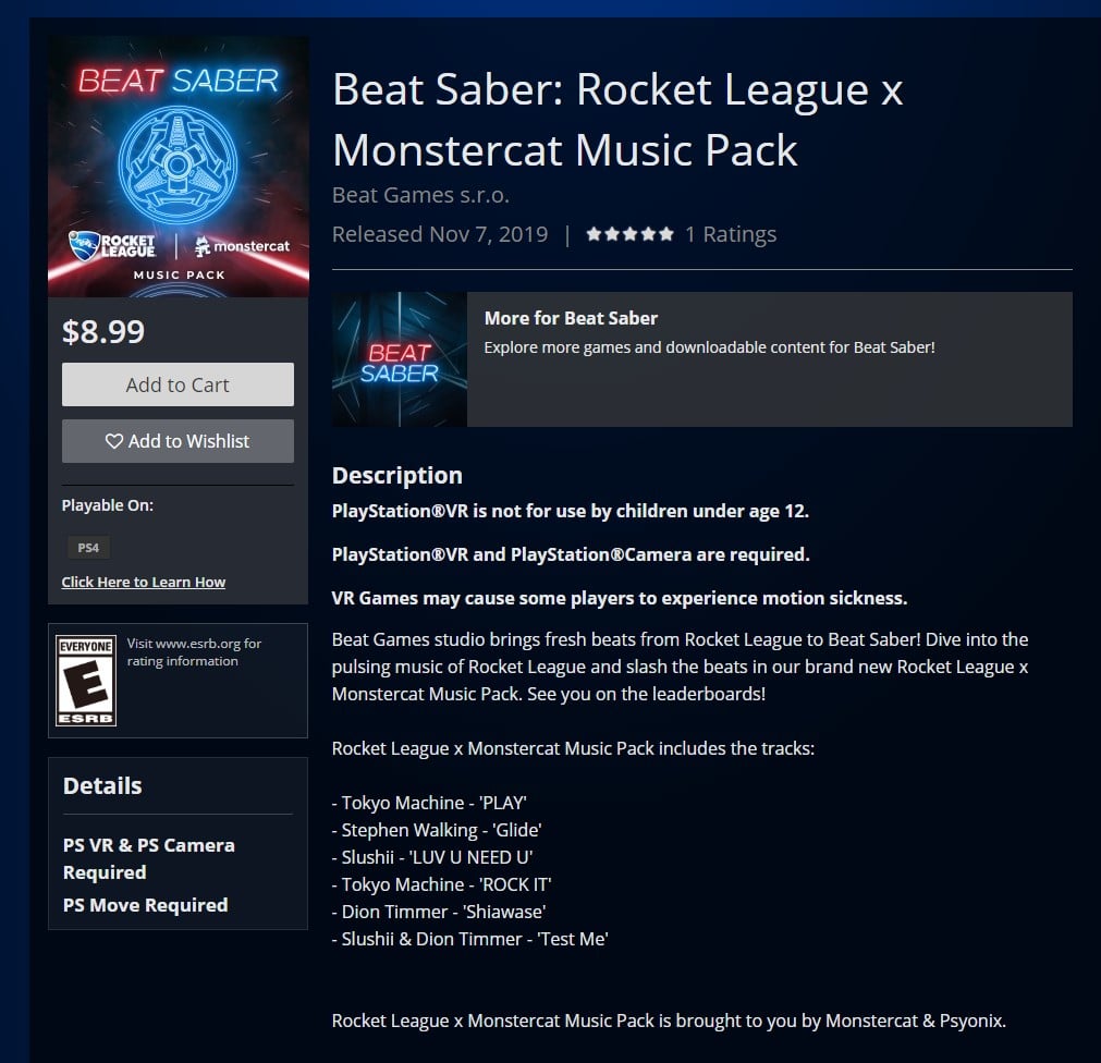 Saber Rocket League Pack DLC For Release