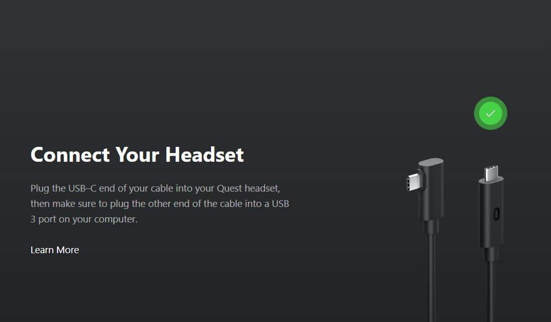 USB 3 Oculus Link connect your headset quest