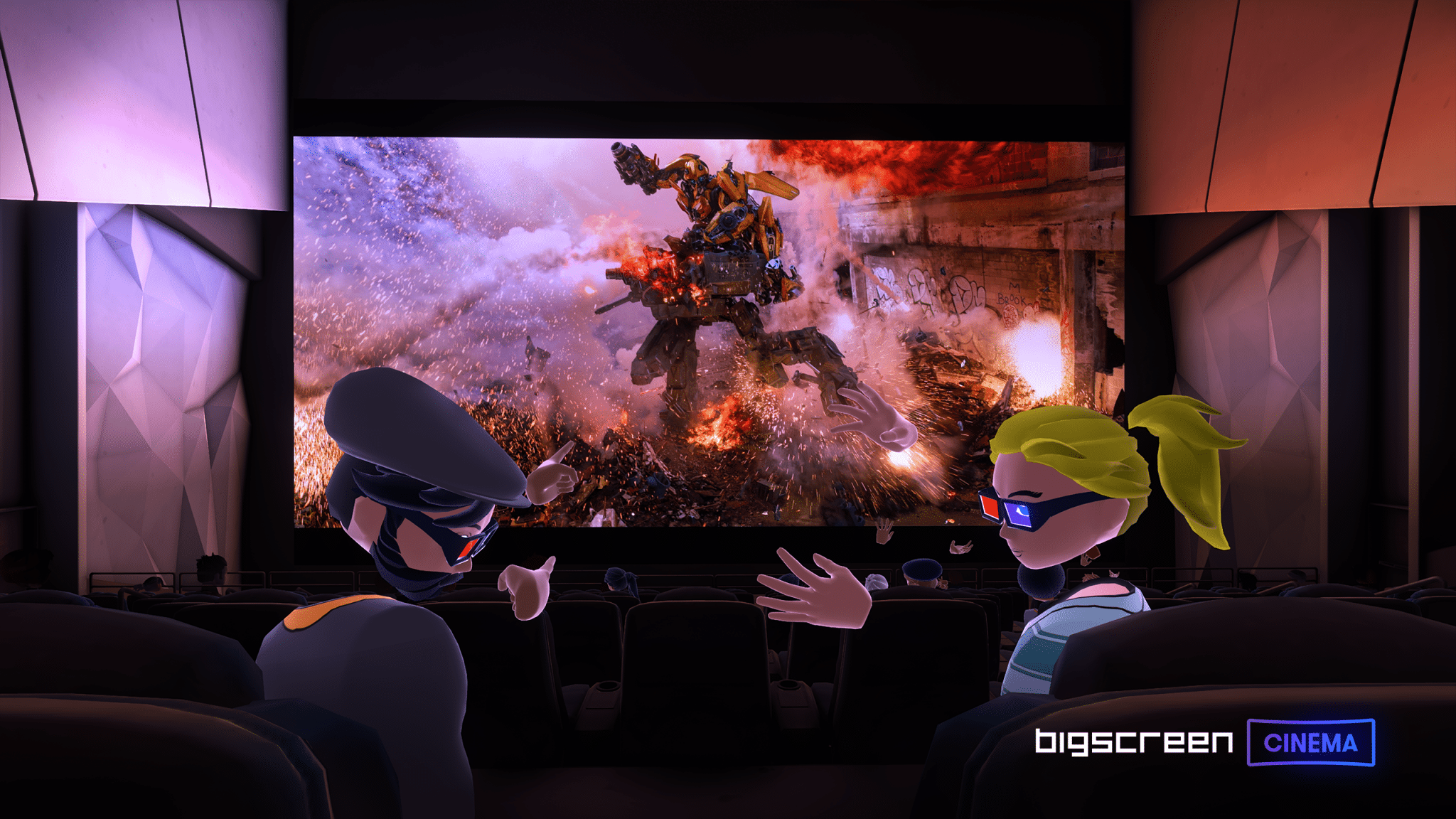 Bigscreen - Viendo a películas sociales en VR Transformers