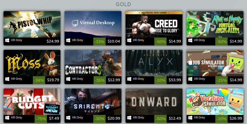 Best steamvr on sale games 2019