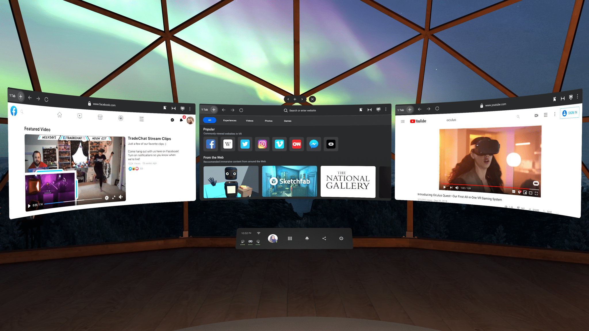 oculus quest new ui Multi-Window Browser