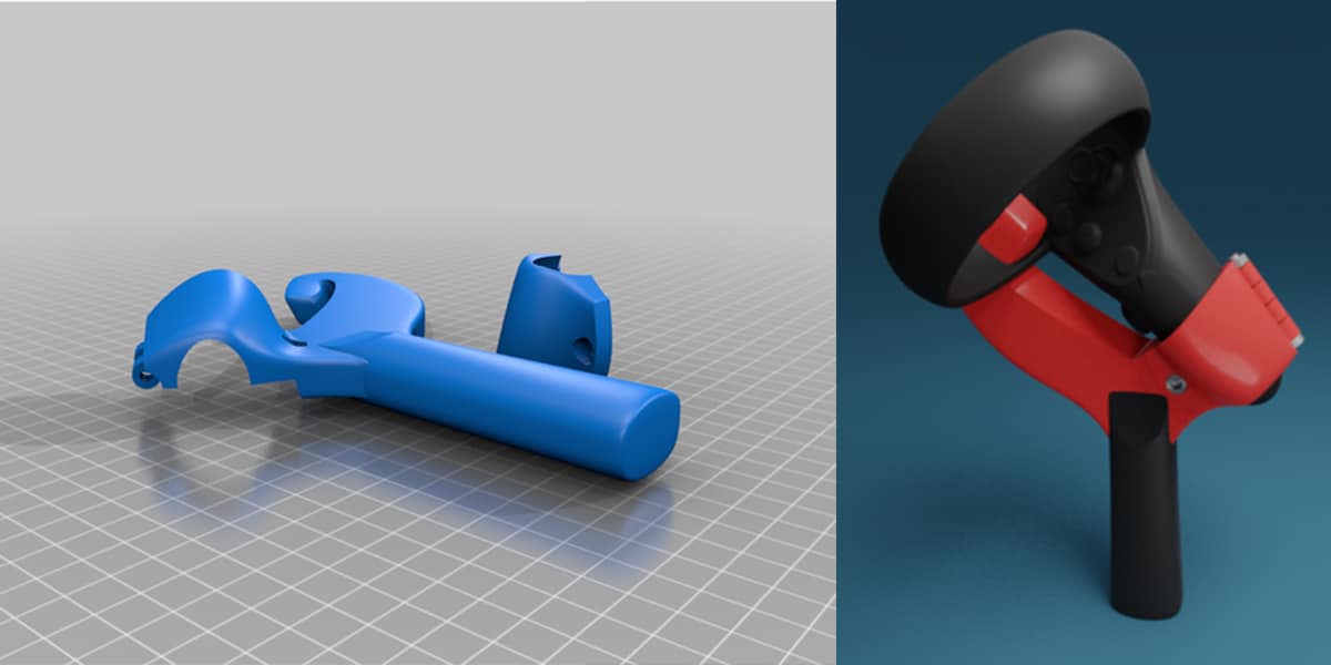 3d printed grip oculus touch controllers table tennis