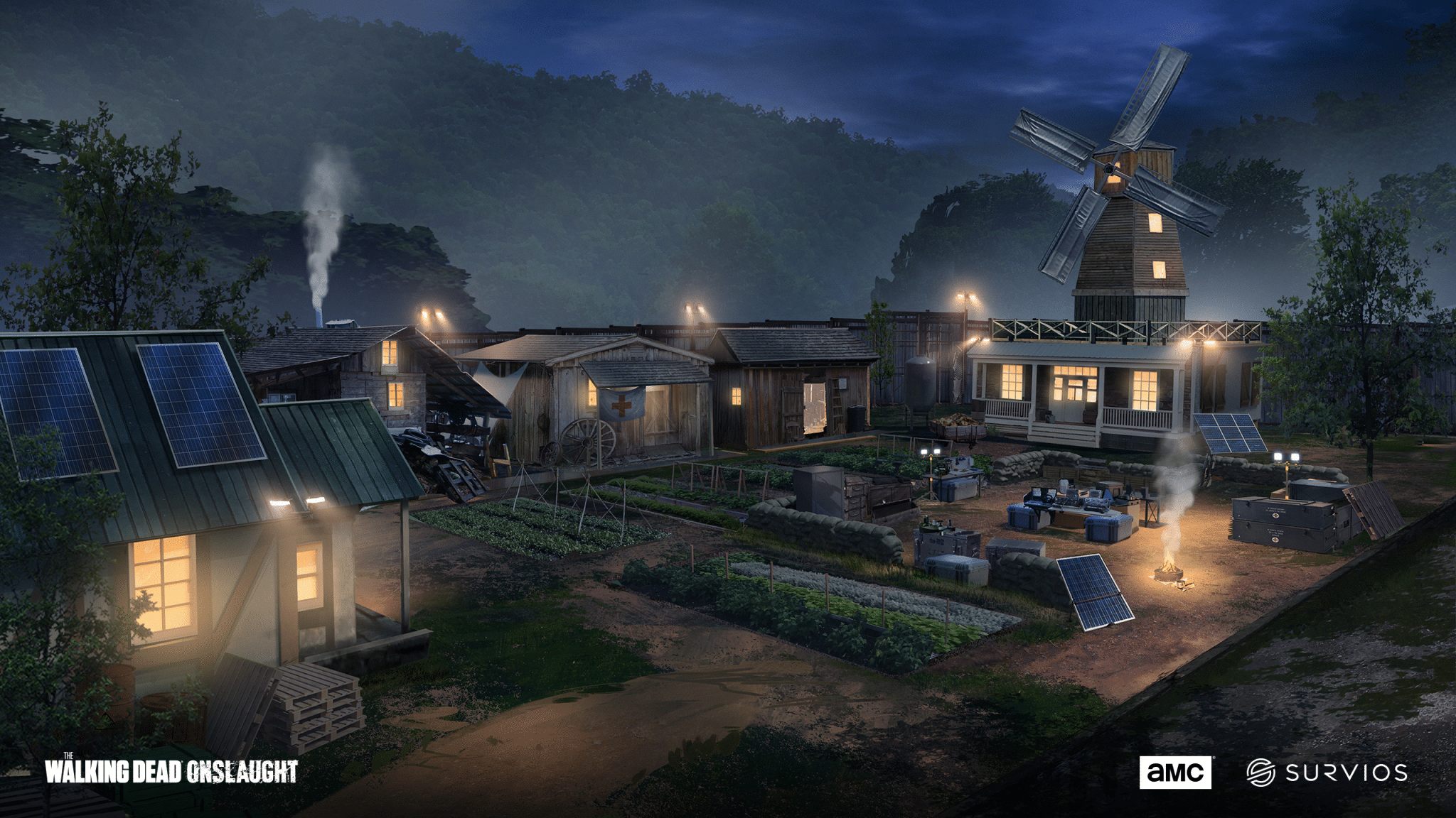 the walking dead onslaught concept art village