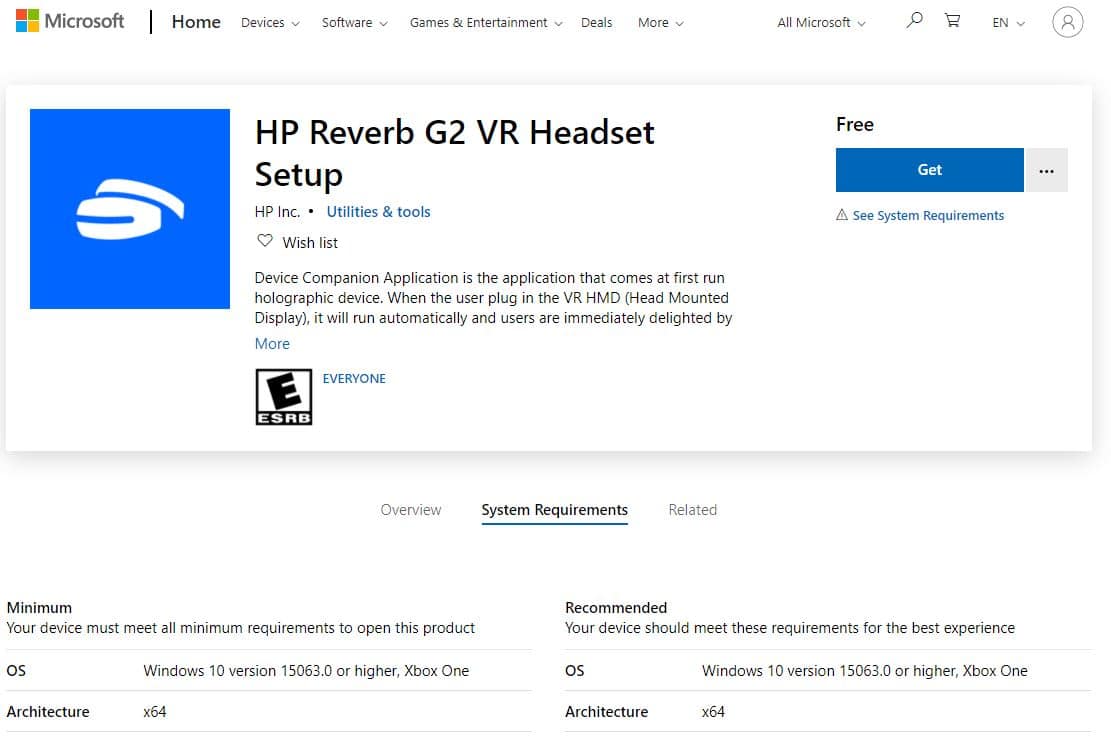 microsoft store hp reverb g2 xbox one