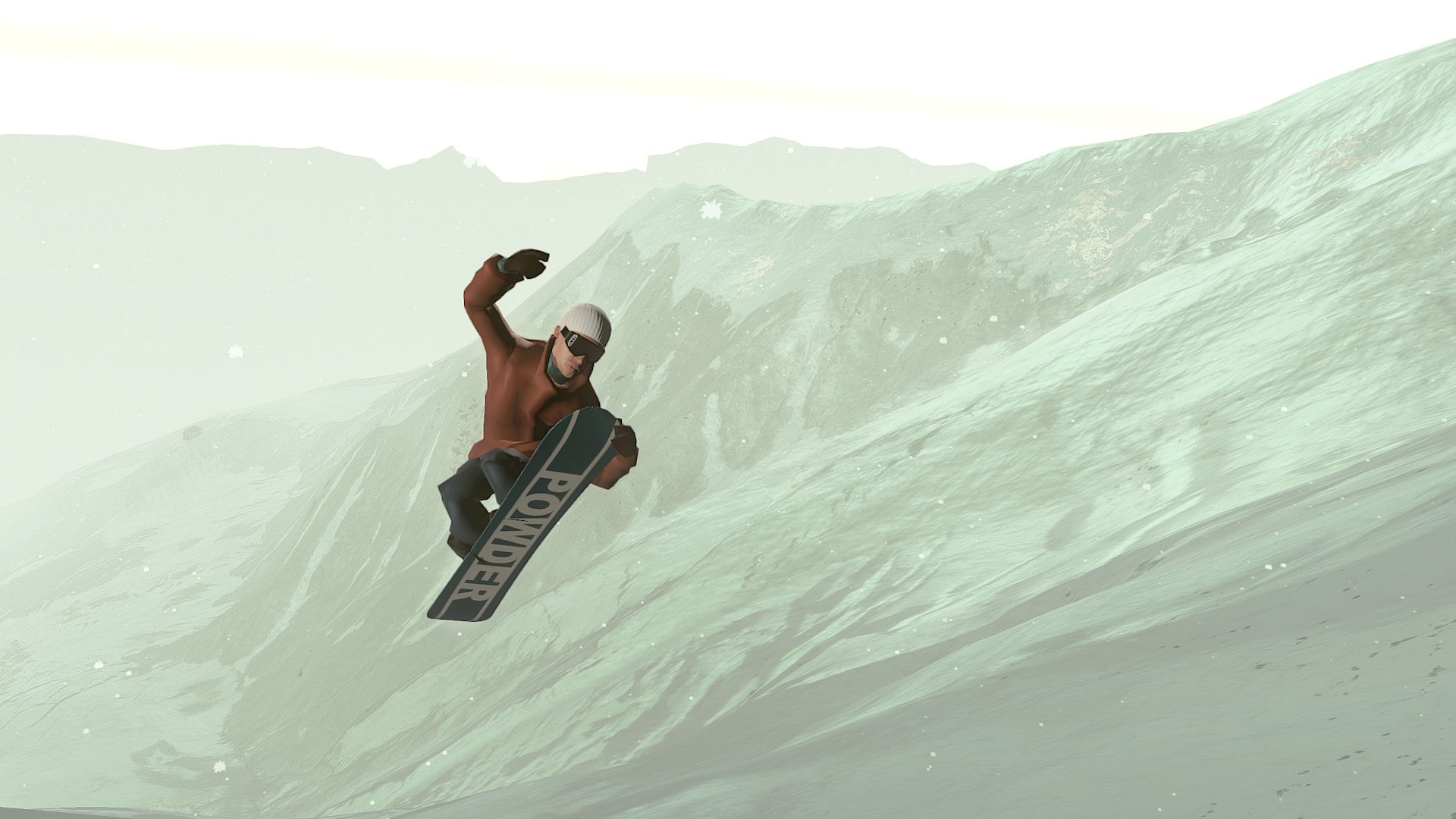 powder vr screenshot snowboarding