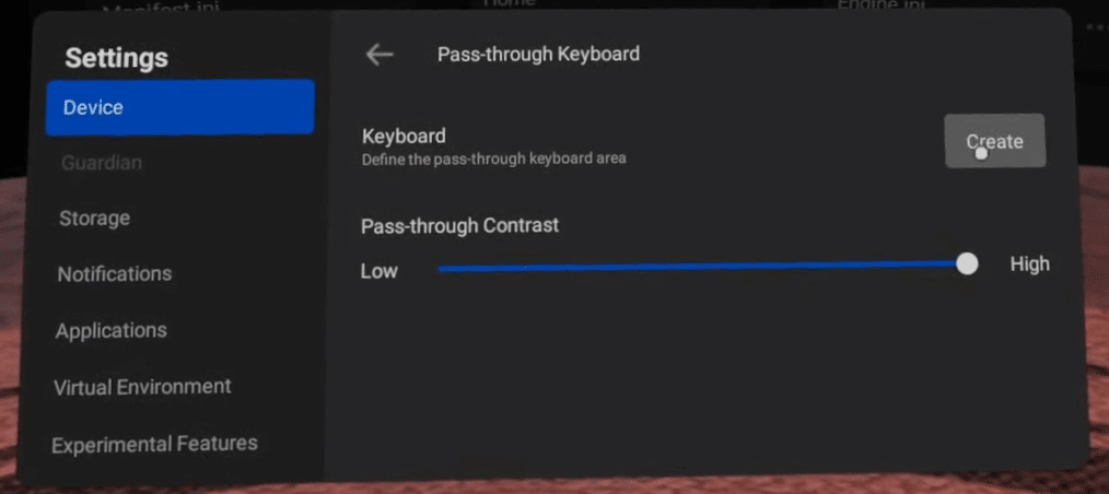 Pass-through Keyboard UI