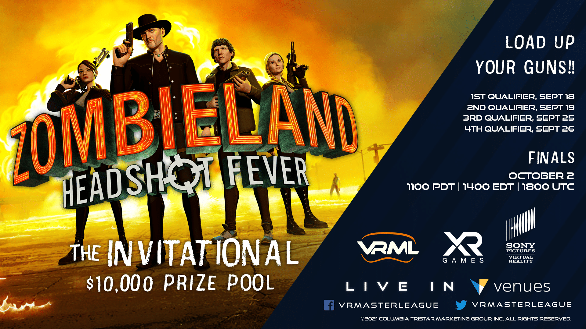 zombieland vr vrml tournament poster 