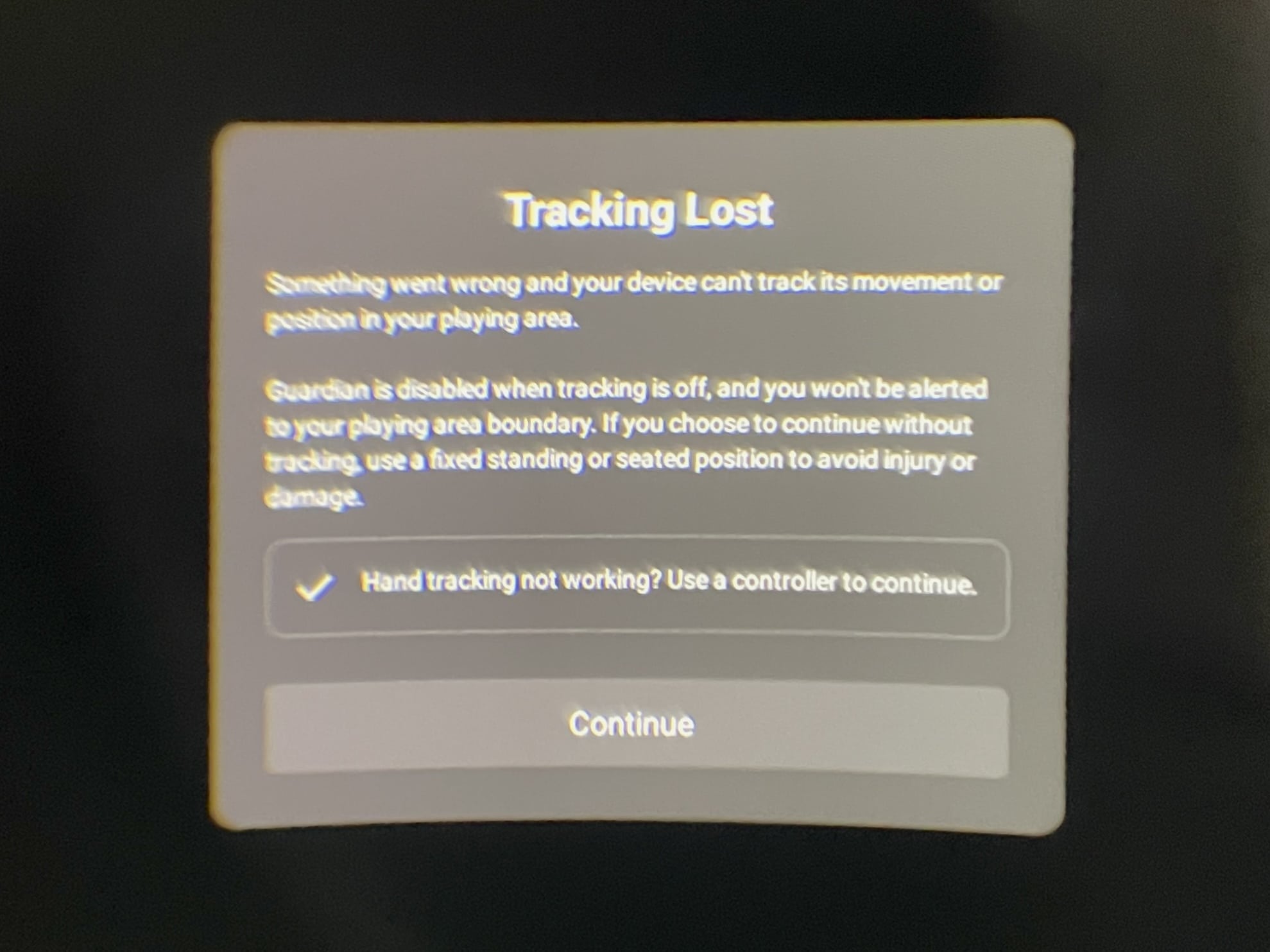 tracking lost error quest