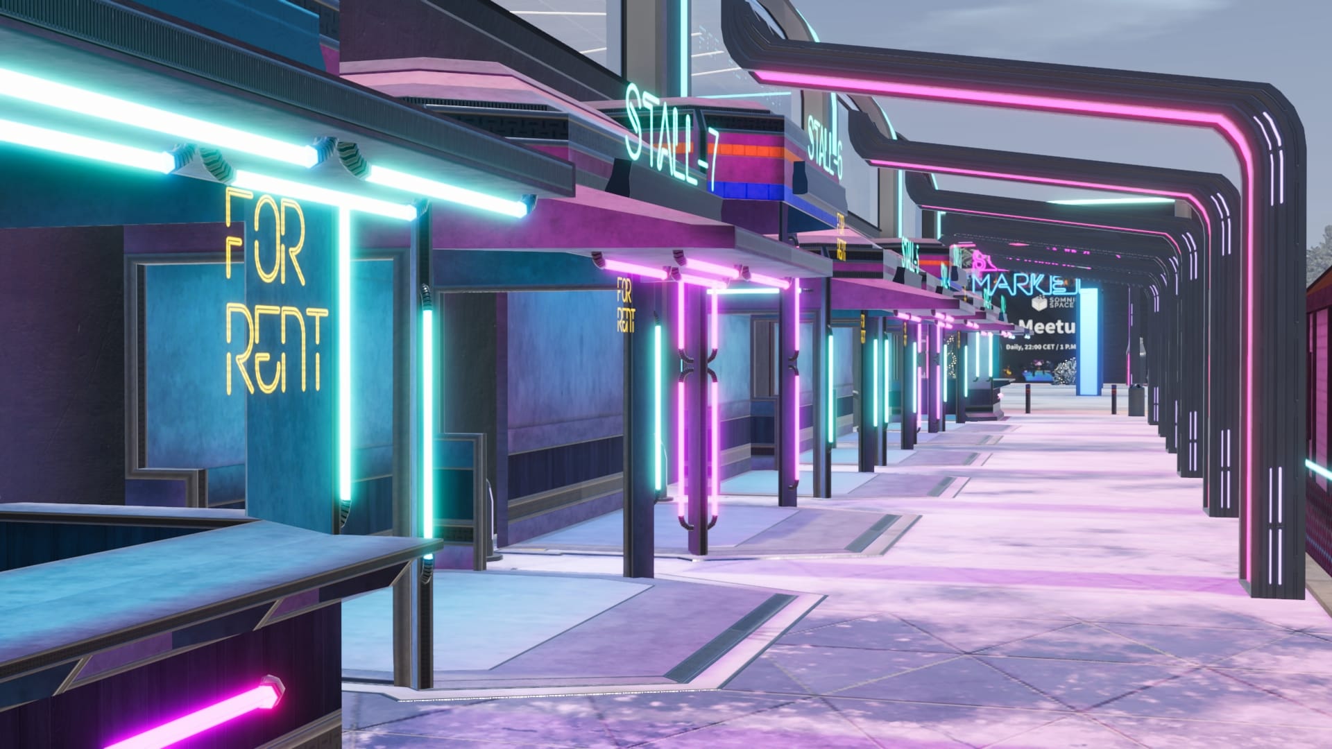 Rental stalls in Somnium Space.