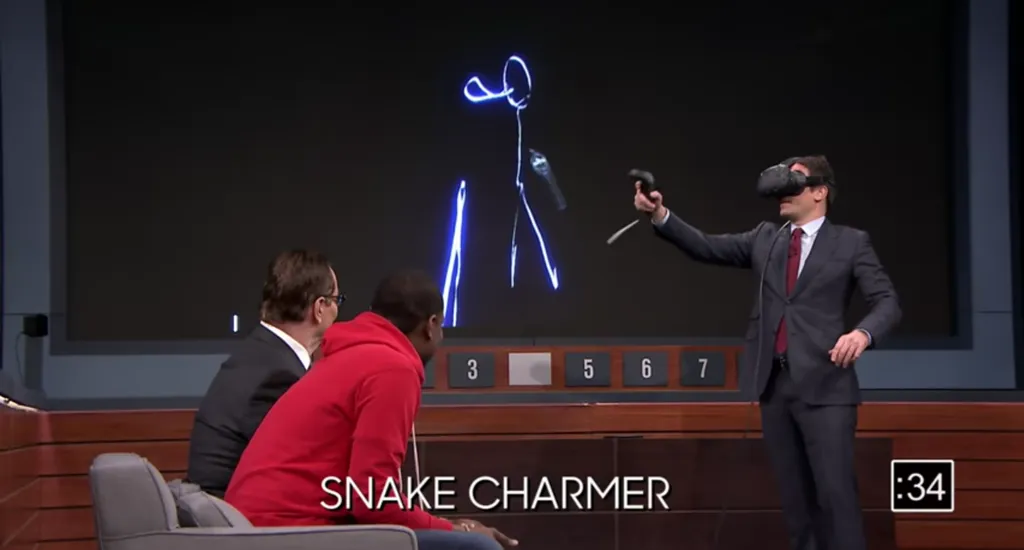 Watch Jimmy Fallon Play VR Pictionary With 'Tilt Brush'