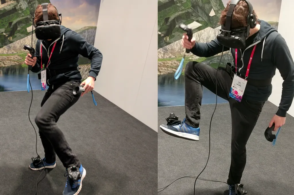 I Kicked A Dinosaur in The Face Using Vive's Full Body Tracking