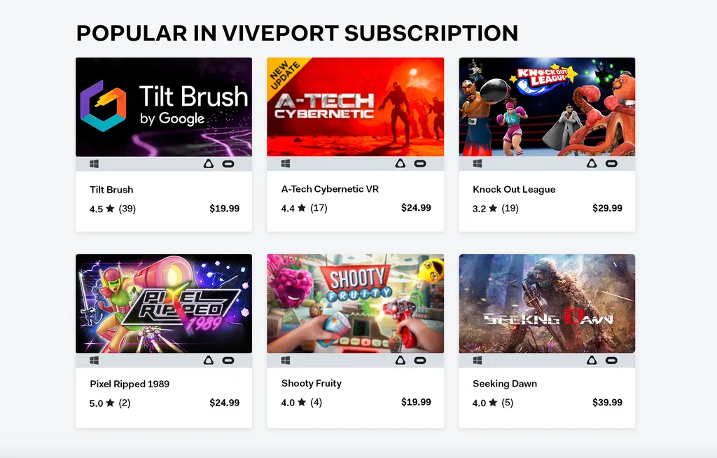 HTC Launches Viveport Subscriptions For Oculus Rift