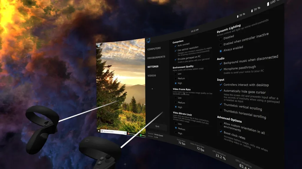 Virtual Desktop Update Makes It Easier To Switch VR Streaming Quality Settings