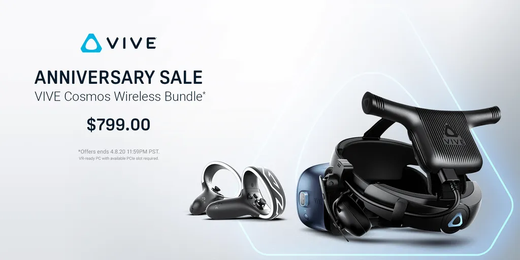 HTC Offers $800 Wireless Cosmos SteamVR Headset Bundle For Vive Anniversary