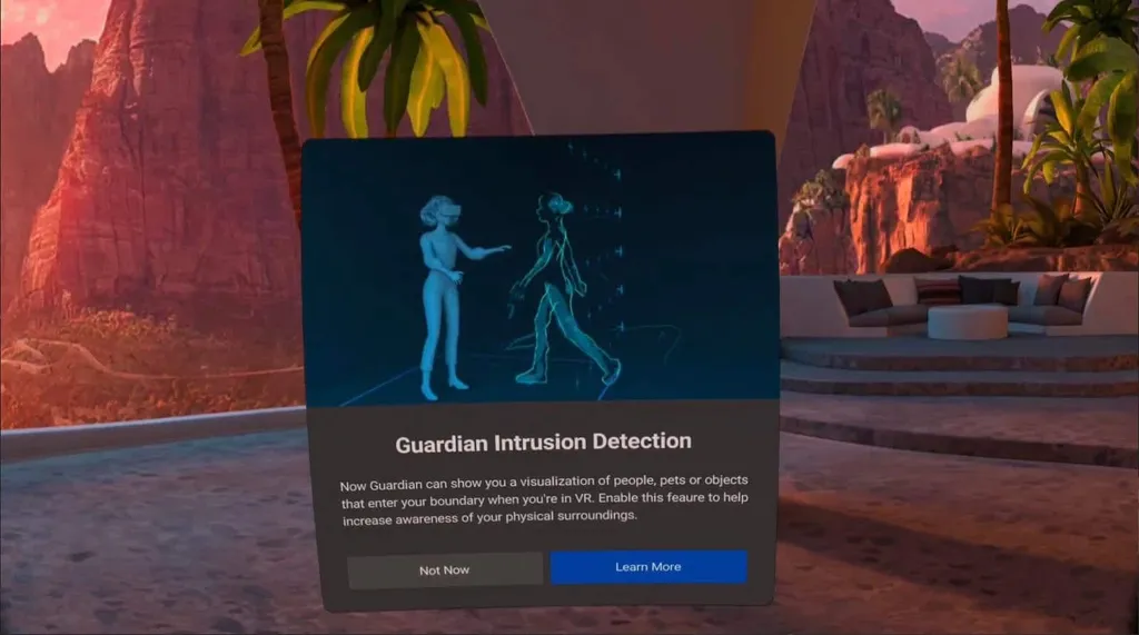 'Guardian Intrusion Detection' Prompt Dormant In Oculus Quest