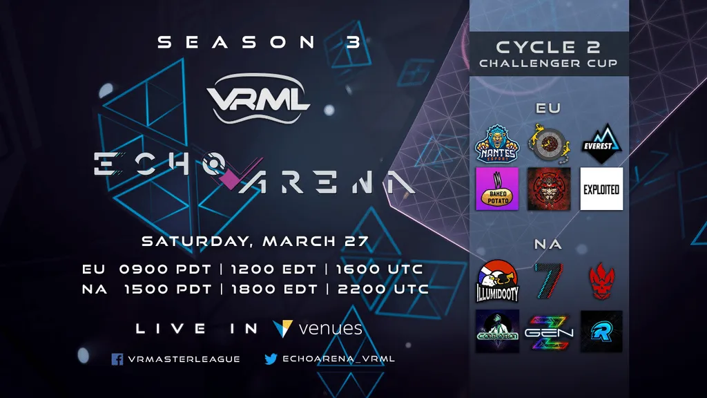 Echo VR Challenger Cup Broadcast Live In Venues This Weekend