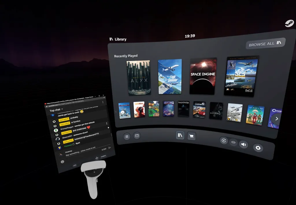 SteamVR Now Natively Lets You Pin Windows To Controllers