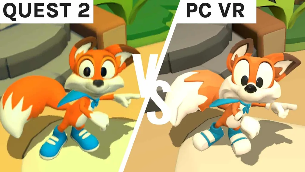 Lucky's Tale Graphics Comparison - Quest 2 Vs PC