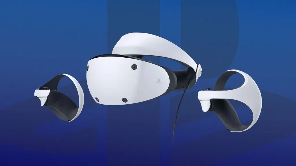 PlayStation VR2 (PSVR 2) headset and Sense controllers