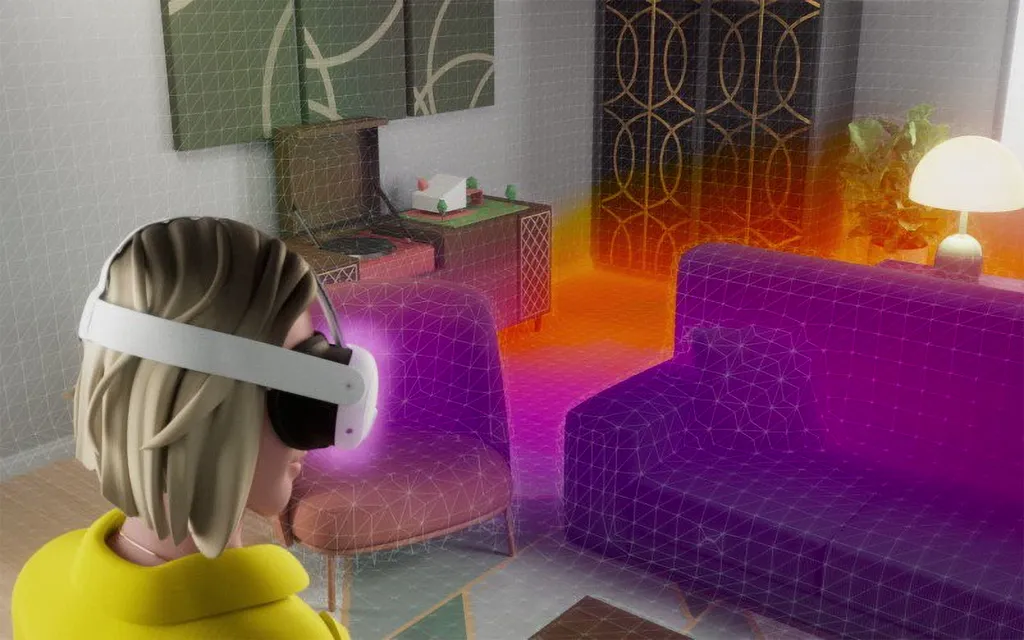 Quest 3 Clip From Firmware Visualizes Detailed 3D Room Meshing Via Depth Sensor