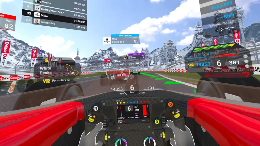 Raceclub image captured by UploadVR