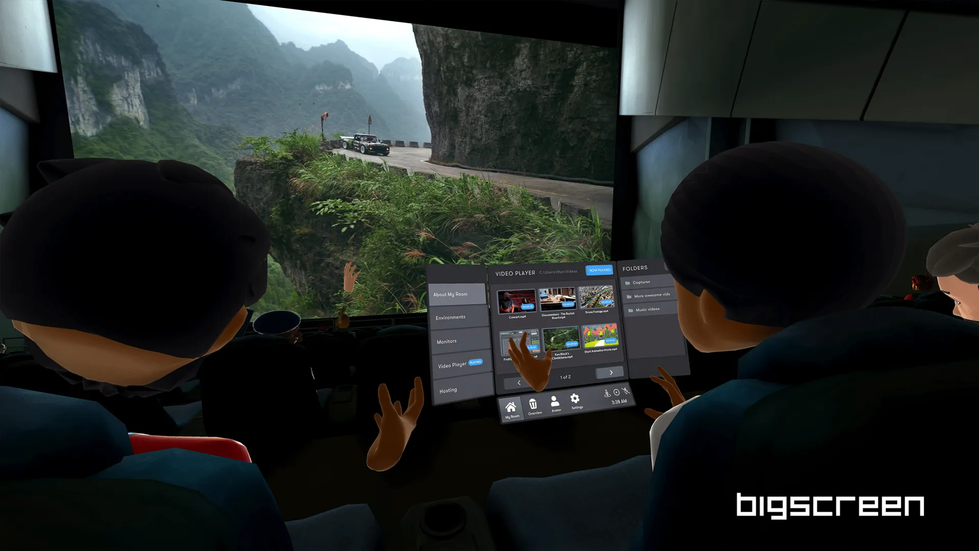 Vr приложения видео. VR приложения. Oculus Quest 2 bigscreen. VR рабочий экран. Oculus Quest 2 видеоплеер.