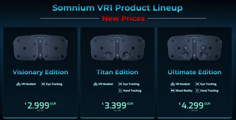 Somnium VR1 Price Increases Bring Base Model To €3000