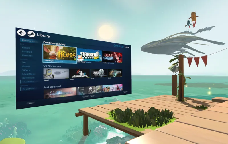 SteamVR Home Gets Windows Mixed Reality-Style Virtual Panels