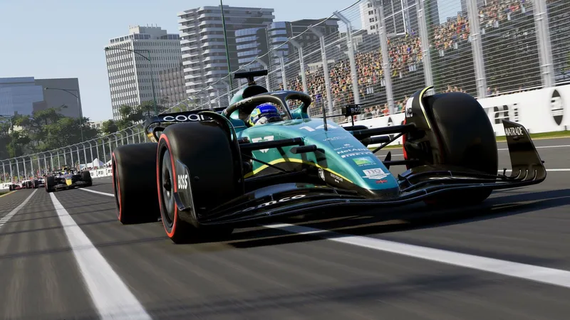 F1 23 screenshot - Aston Martin Formula 1 car