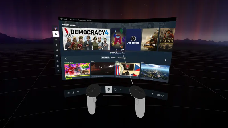 SteamVR Update Shows Controller Models For Quest 3 & Pro And Upgrades Theater Mode