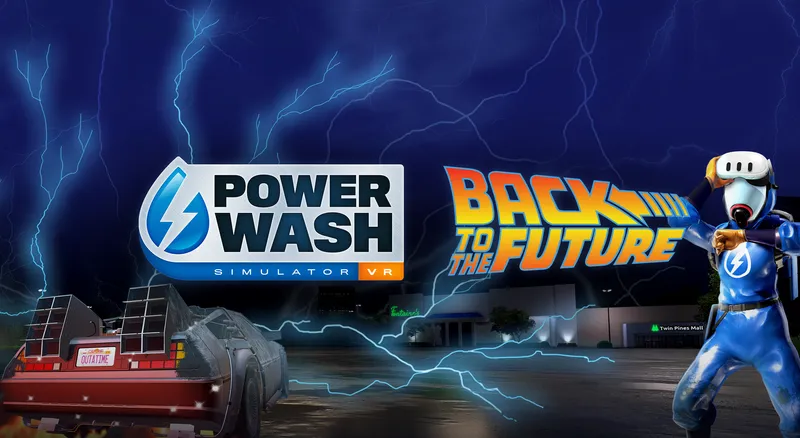 Back to the Future DLC for PowerWash Simulator VR