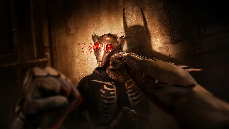 Batman: Arkham Shadow - batman punches guy in rat mask